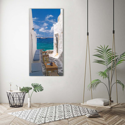 Greek Streets - Wrapped Canvas Print