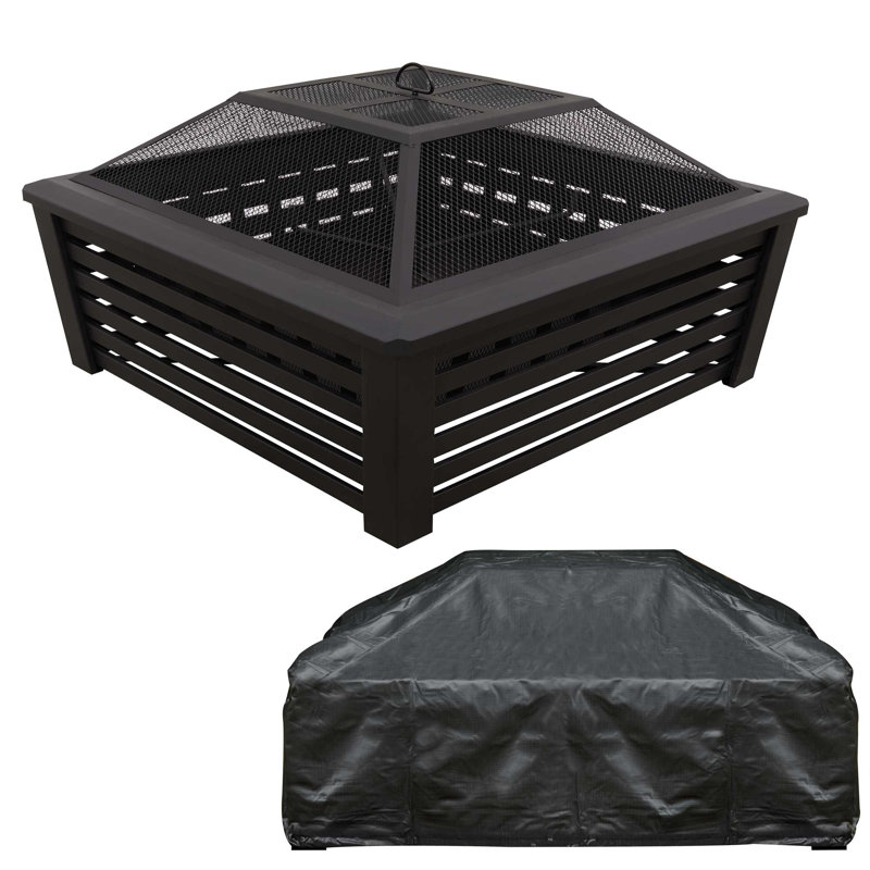 Ridhi Square Steel Wood Burning Smokeless Fire Pit