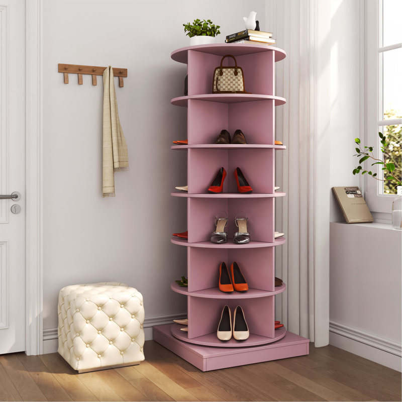Armoire à chaussures rotative 360, Gris, H 64,96 po x l 24 po x P 24 po