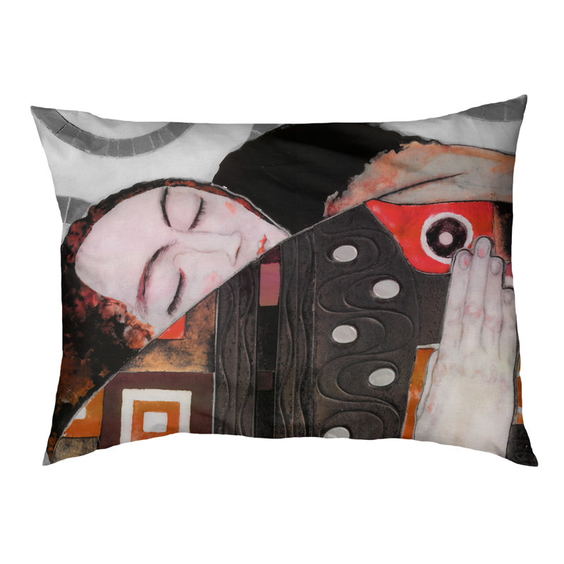 Coussin Carlile, Moyen (L 42,5 po x l 32,5 po), Rouge / noir