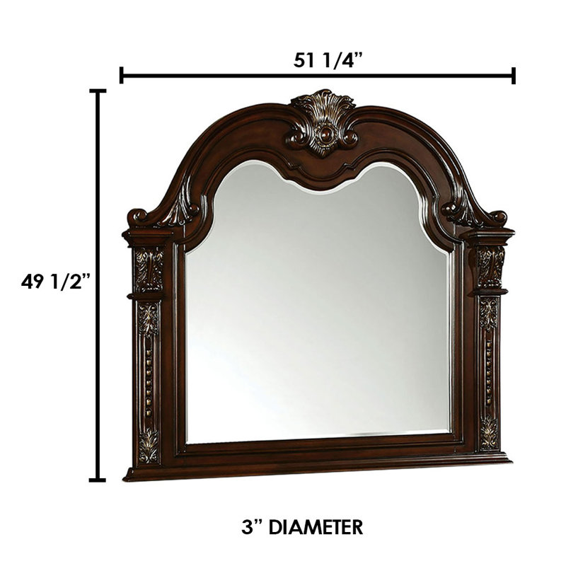 Miroir de commode traditionnel fromberg, Brun