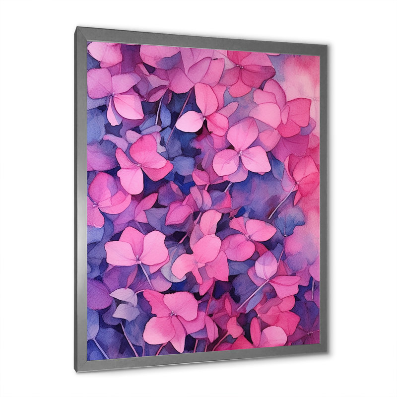 Mauve, rose, violette, rêve, Cadre photo argenté, H 40 po x l 30 po x P 1,5 po