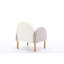 Chaise d'appoint avec tissu arc-en-ciel et pieds en bois d'hévéa - Choix de sièges confortables Multicolore pour la surface de vie