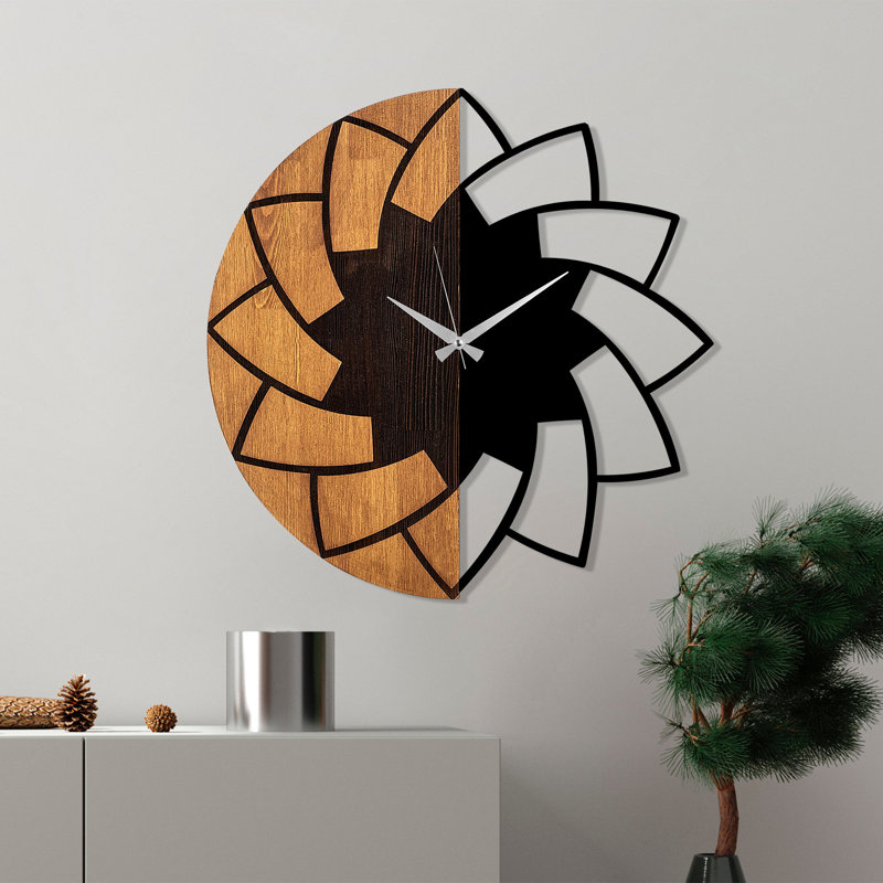 Horloge murale décorative en bois