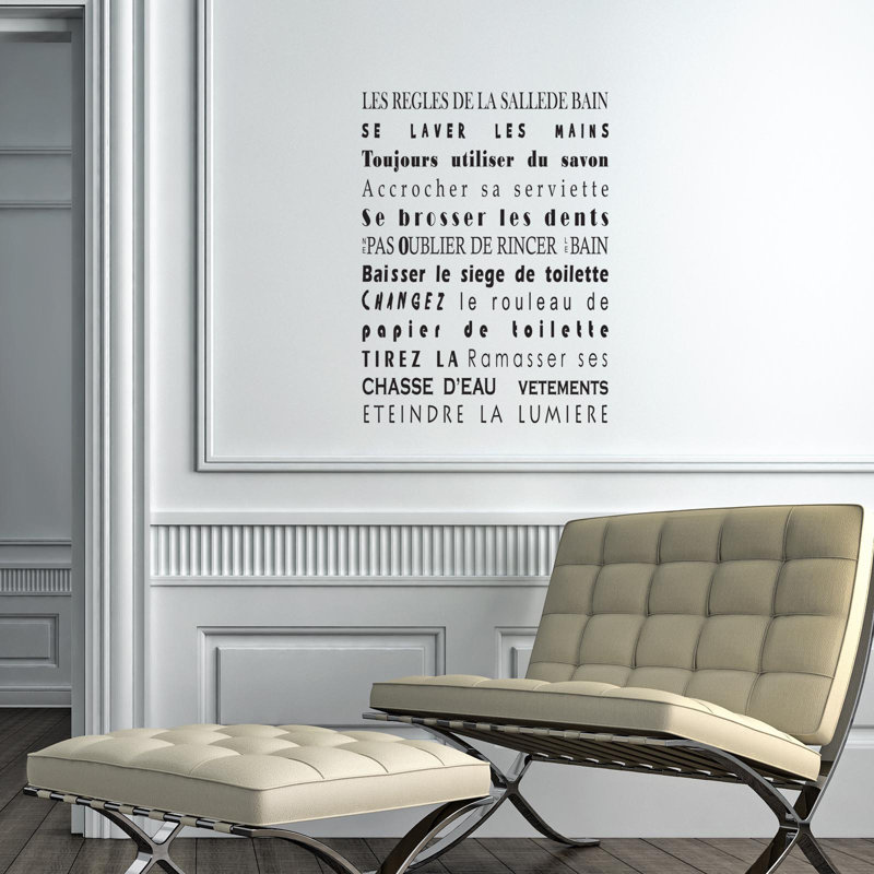 Text & Numbers Wall Decal