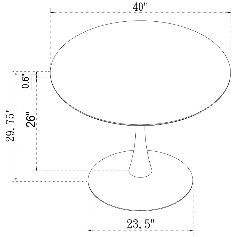 40-Inch Dining Table
