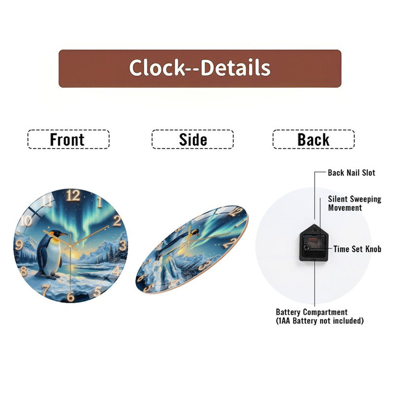 Horloge murale pingouin pingouin
