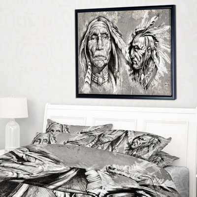 «Native American Indian Heads», impression sur toile