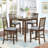 Lykes Dining Table Set, Wooden Dining Square Table Set for 4, Square Table and 4 Upholstered Chairs-829503046