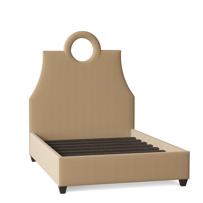 Tess Upholstered Bed, Full, Sachi Ricepaper, Espresso