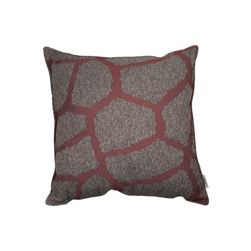 Play Scatter Cushion, 19.7x19.7x4.8 Inch, Brown/Bordeaux