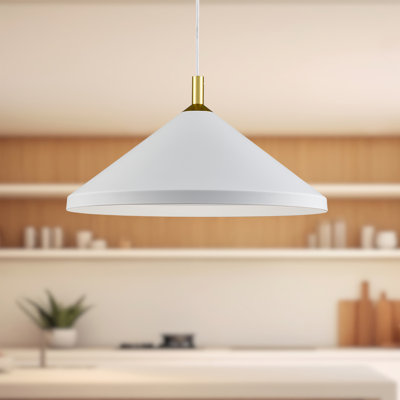 Luminaire suspendu conique à 1 lumière