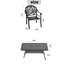 Ensemble durable de meubles de patio en aluminium coulé avec coussins-1953910322