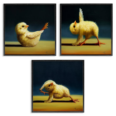 Ensemble de 3 impressions sur toile encadrées