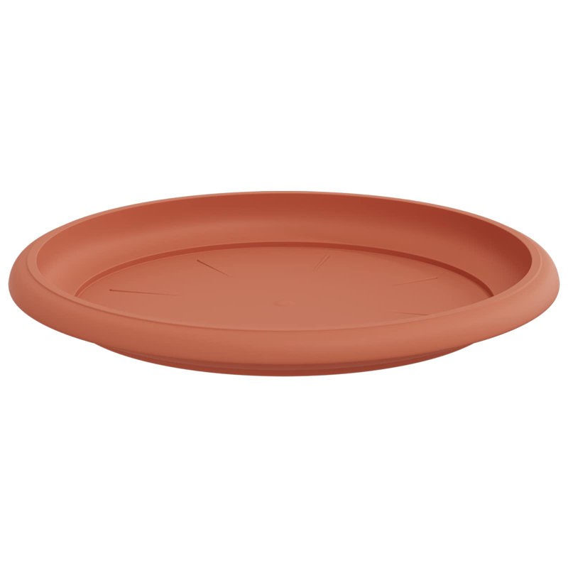  Plant Pots 24 Pcs Plastic, 21.5cm H x 26cm W x 26cm D, Brick Red