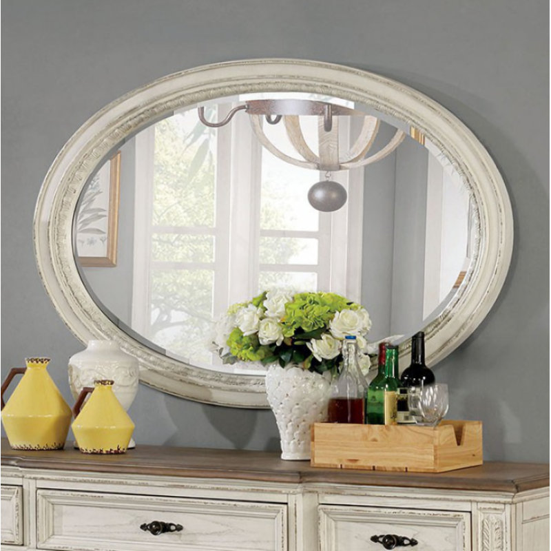 Mentone Mirror, White