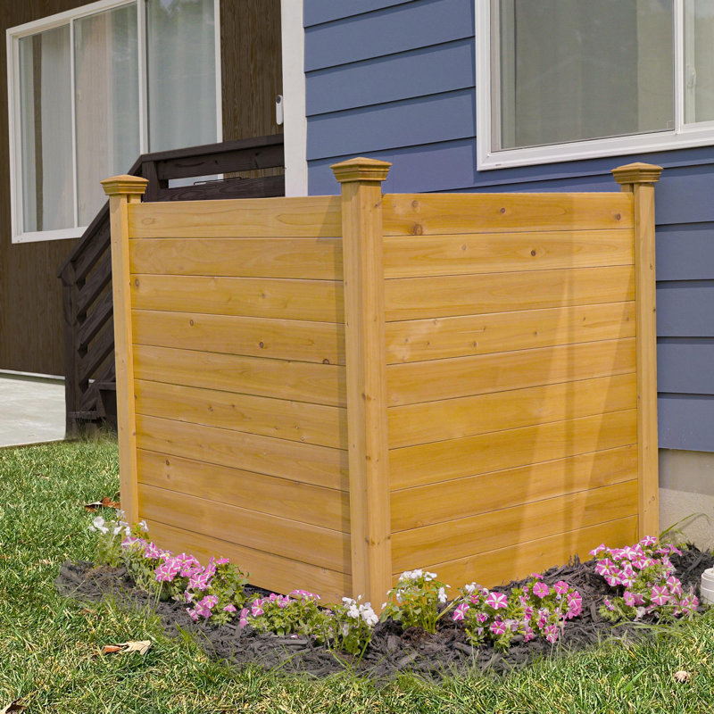 4ft H x 4ft W Cedar Wood Privacy Screen Kit