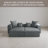 4-Piece Upholstered Gray Corduroy Modular Sectional Sofa with Movable Ottoman – Fully Compressed, No Assembly Required-1698555105