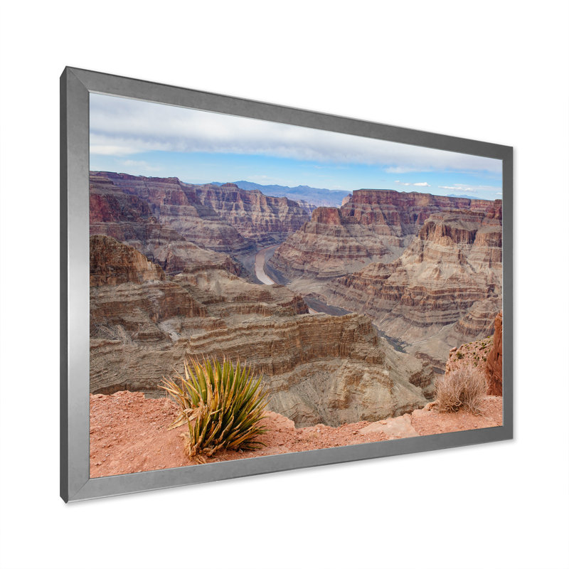 Grand Canyon à l'Ouest de l'Arizona II, Cadre photo argenté, H 34 po x l 44 po x P 1,5 po