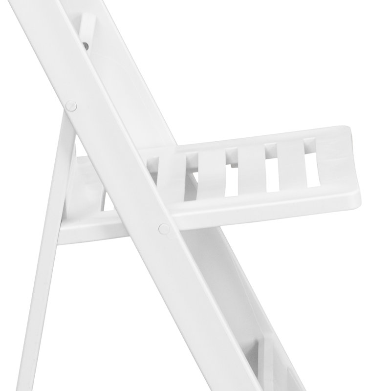 Resin Folding Chair with Slatted Seat