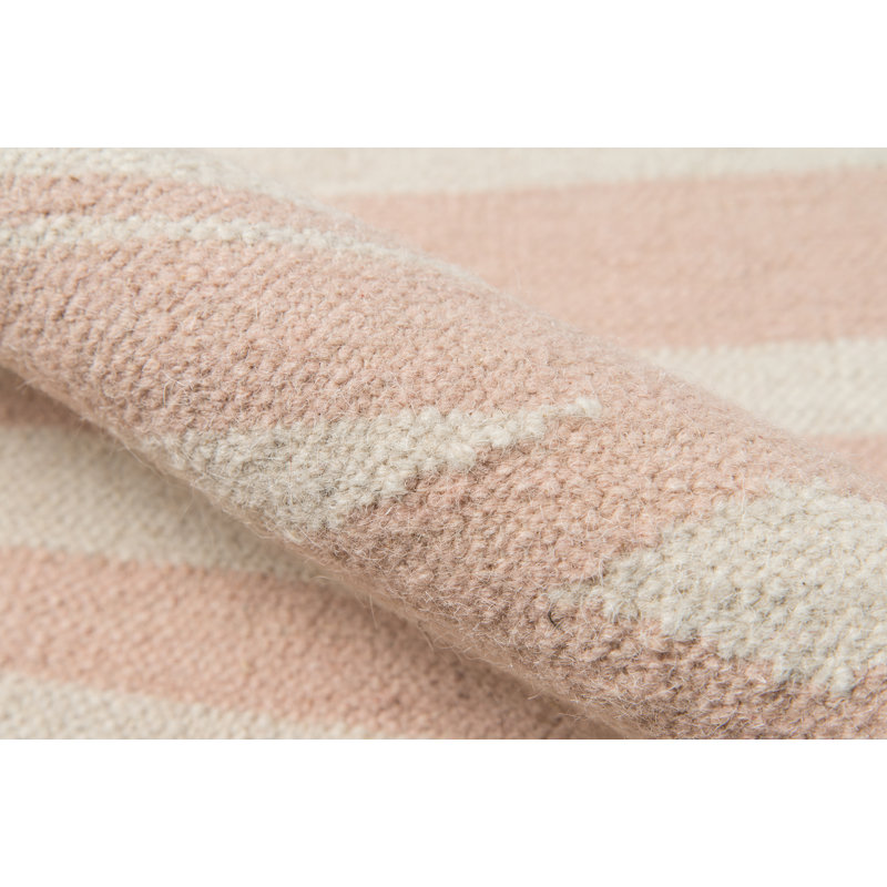 Tapis rose en laine tissé à la main Attaway, Tapis de couloir 2 pi 3 po x 8 pi