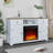 Ambarisha Unfinished TV Stand for TVs up to 65" with Fireplace Included-97274848