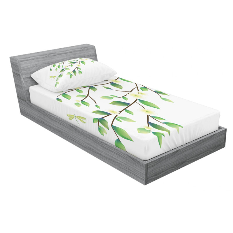 Microfiber Sheet Set, Twin Sheet Set with Fitted Sheet