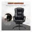 Fauteuil de bureau à haut dossier avec vibration à 6 points, 5 modes, fauteuil de direction, fauteuil pivotant en cuir PU avec dossier inclinable et repose-pieds rétractable, noir