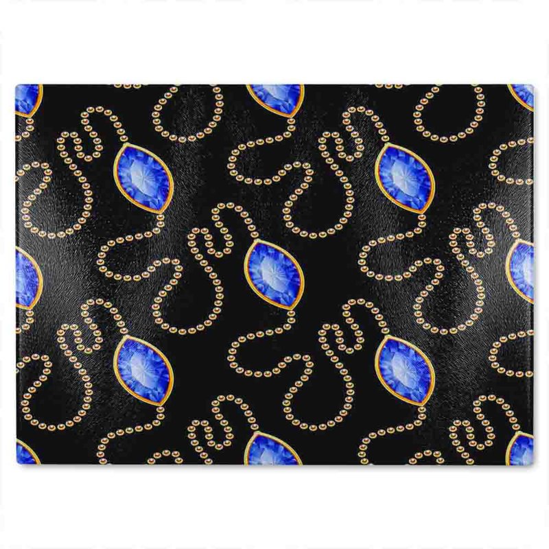 Diamond Necklaces Glass Chopping Board