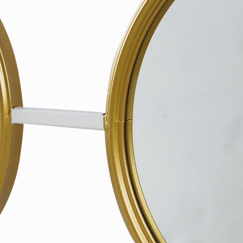 Cadre doré et blanc 15,5 x 43,5 po avec miroir