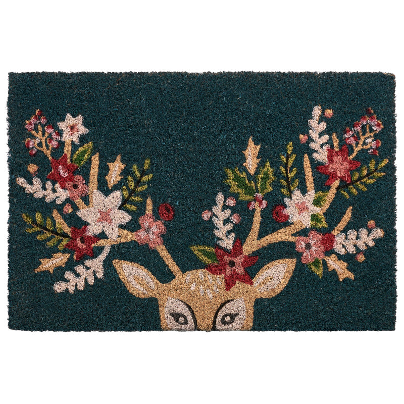 SAGAY Non-Slip Floral and Abstract Doormat