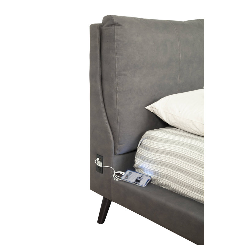 Oman Upholstered Panel Bed, Queen