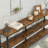 3-Tier Console Table Sofa Table with Metal Frame-855879908