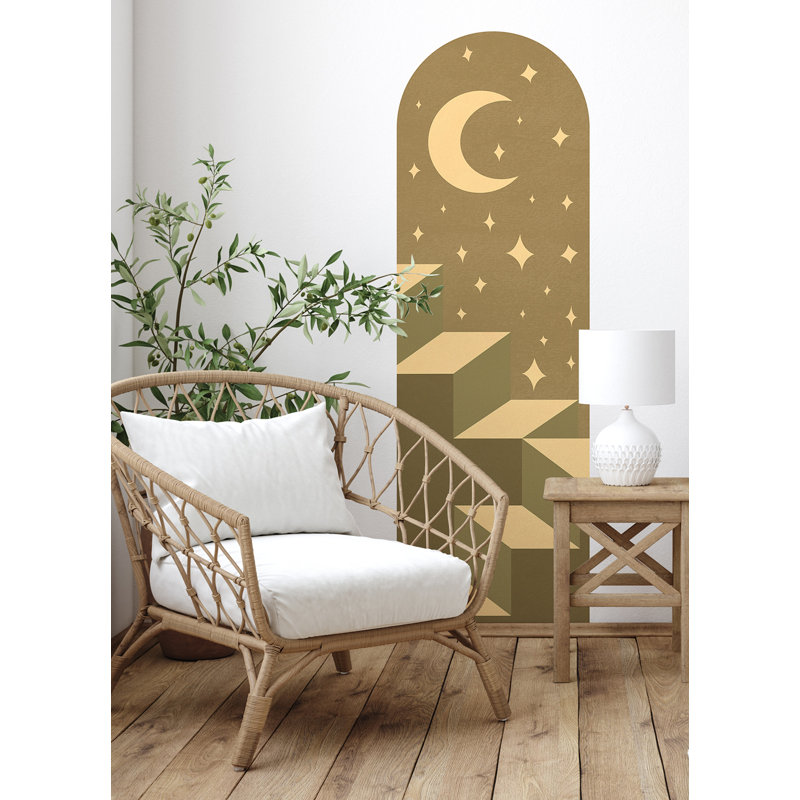 Celestial Green and Gold Stairway to the Stars Archway Wall Decal