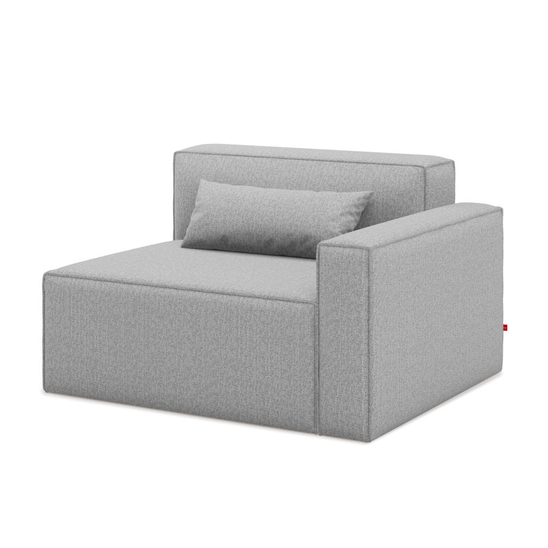 Mix Modular Right Arm Chair, Parliament Stone