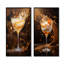 Brandy Alexander Atmosphere Cocktail - ensemble d'art mural sur toile 2 cocktails-102570483-102570492