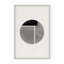 Abstrait minimaliste rond par 1X - œuvre d'art encadrée sur papier-81386984-131284494-131284572