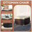 Ensemble de 4 chaises modulaires sans accoudoirs avec coussin de 4 po et repose-pieds-991508734-991508731