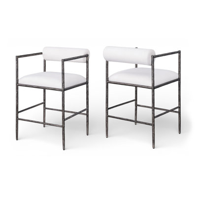 Axis Hammered Metal Counter Stool