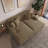 Oversized Upholstered Camel Corduroy Sleeper Sofa Bed Lounge sofa with Armrests & Throw Pillows-472867816