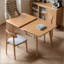 Table de salle à manger extensible à pieds arrondis et diagonale avec glissière en métal, pour 6 à 8 personnes
