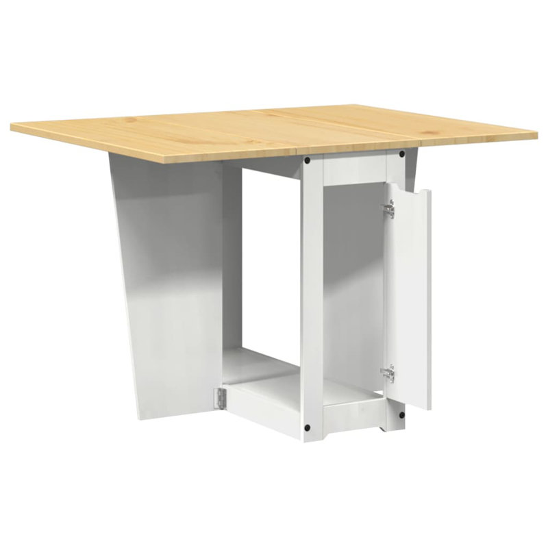 1 114cm Folding Table, Honey wax brown/white