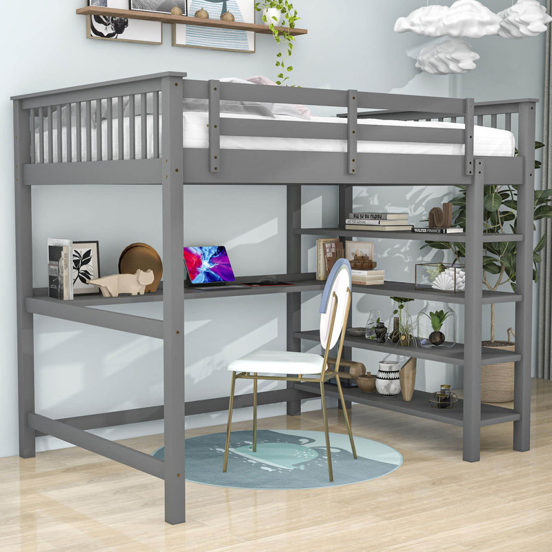 Lit mezzanine Egla par Harriet Bee, Complète, gris