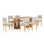 Ensemble de table de salle à manger en bois pour 6 personnes avec 6 chaises rembourrées Trexm-855436904
