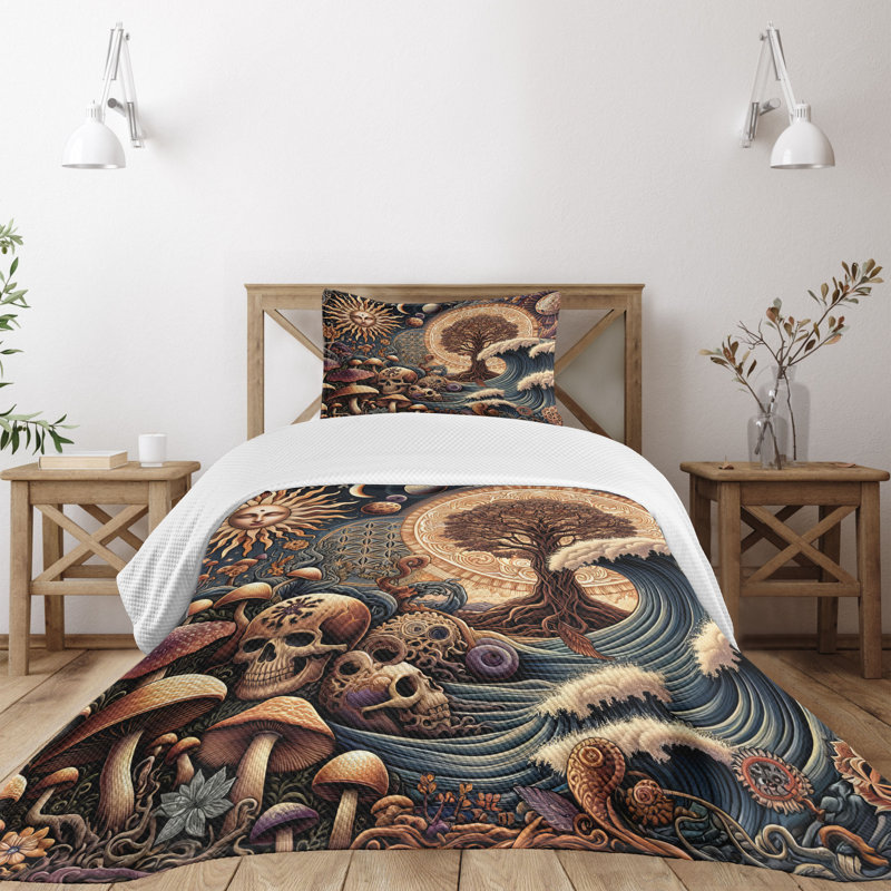Polyester Coverlet, Twin Coverlet / Bedspread + 1 Standard Sham