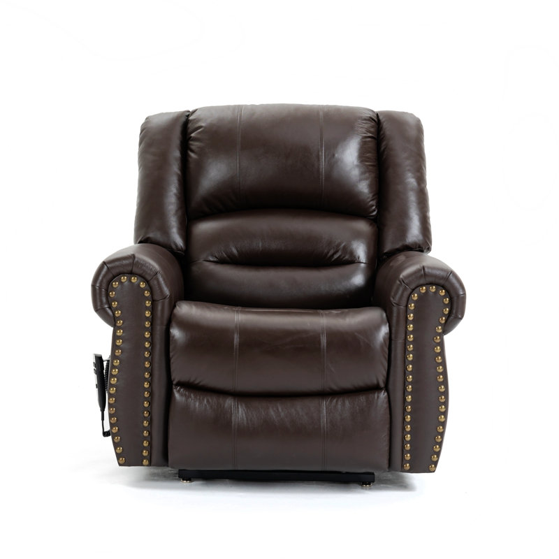 Hoxha 40,15 de large, Cuir véritable brun