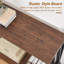 Canapé console, canapé extra long de 70,9 po avec rangement à 2 niveaux. Brun rustique