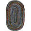 Tapis bleu tressé à la main Tullie-1179026940