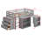 Twin Size  Loft Bed – Drawer Cabinet, Shelf Cabinet, Pull-Out Desk, Safety Guardrail & Ladder