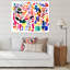 Motif moderne et multicolore futuriste - peinture sur toile-67382993-67383015